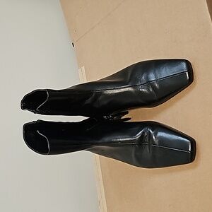 Massimo Dutti Black Leather Boots